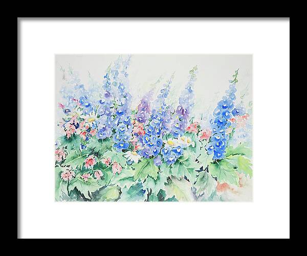 Flowers Framed Print featuring the painting Watercolor Series 36 by Ingrid Dohm