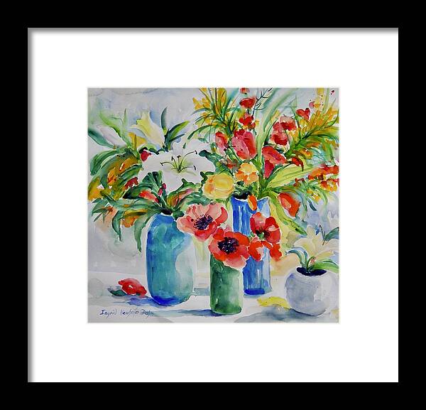 Flowers Framed Print featuring the painting Watercolor Series No. 256 by Ingrid Dohm