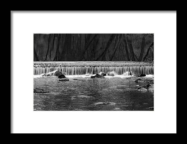 04.14.17_a 0810 B&w Framed Print featuring the photograph Waterfall 002 by Dorin Adrian Berbier