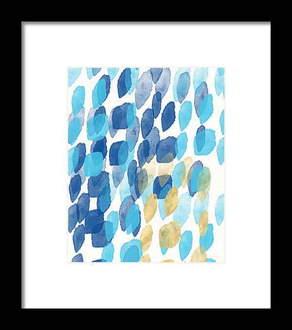 Water Framed Print featuring the painting Waterfall- Abstract Art by Linda Woods by Linda Woods