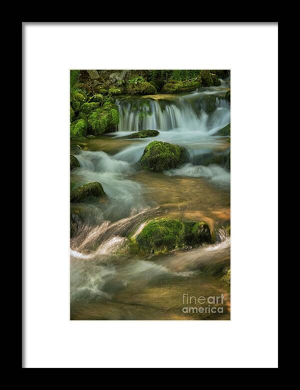 Waterfall Framed Print featuring the photograph Waterfall. Fine Art Landscape by Jelena Jovanovic