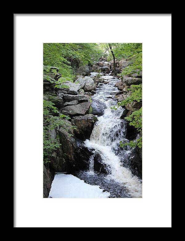 Pillsbury Framed Print featuring the photograph Waterfall Pillsbury State Park by Samantha Delory