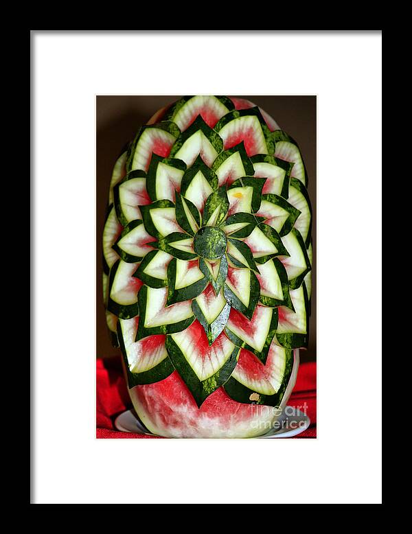 Watermelon Framed Print featuring the photograph Watermelon Art by Teresa Zieba