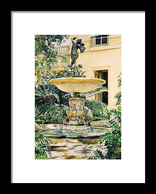 Fountains Framed Print featuring the painting Watersounds II by David Lloyd Glover