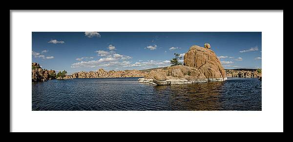 Arizona Framed Print featuring the photograph Watson Lake Panorama by Teresa Wilson