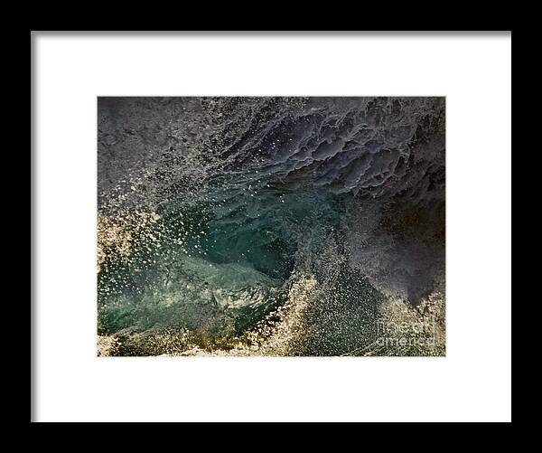 Ocean Framed Print featuring the photograph Wave Abstract Collection #15 by Debra Banks