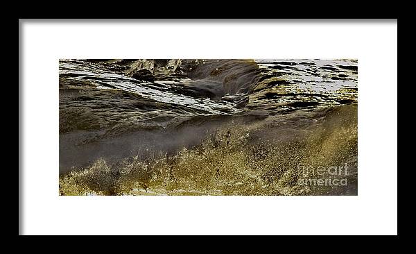 Ocean Framed Print featuring the photograph Wave Abstract Collection #9 by Debra Banks