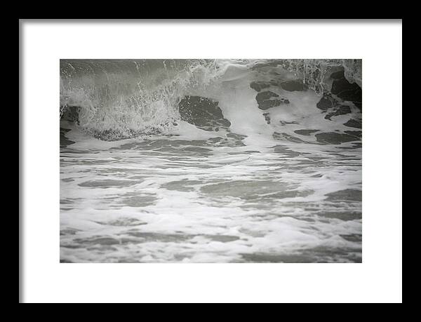 Ocean Framed Print featuring the photograph Wave Dropping by Captain Debbie Ritter