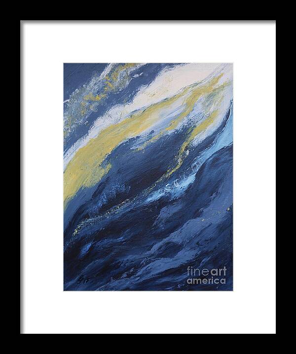Waves Framed Print featuring the painting Waves II by Christiane Schulze Art And Photography