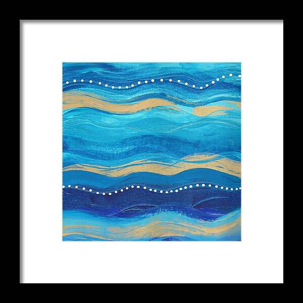 Interior Decor Framed Print featuring the painting Waves of grace by Monica Martin