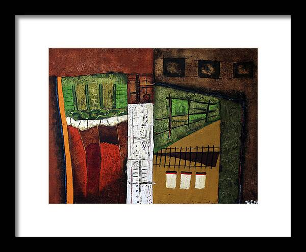 African Framed Print featuring the painting Way Home by Michael Nene