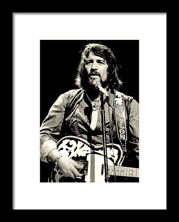 Beard Framed Print featuring the photograph Waylon Jennings In Concert, C. 1976 by Everett