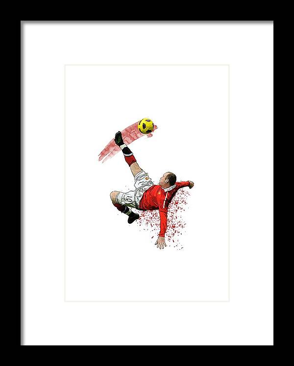 Rooney Framed Print featuring the digital art Wayne Rooney by Armaan Sandhu