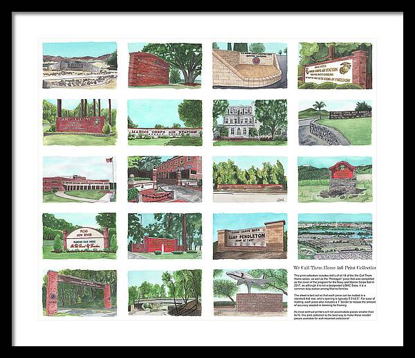 We Call Them Home Framed Print featuring the painting We Call Them Home 4x6 Collection - 24x20 Natural Sized Poster Print by Betsy Hackett