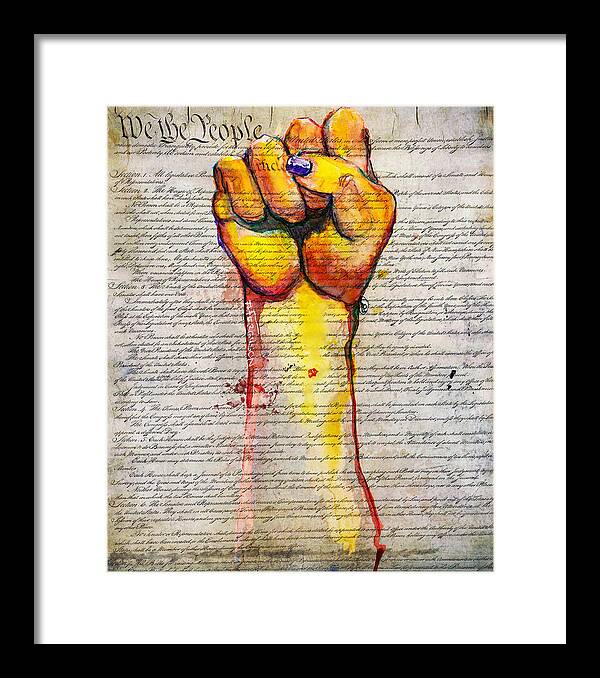 Revolution Framed Print featuring the digital art We The People by Howard Barry