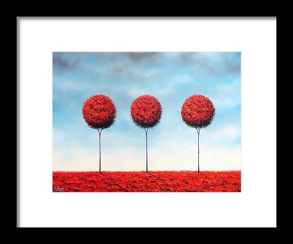 Red Tree Art Framed Print featuring the painting We Who Wander by Rachel Bingaman
