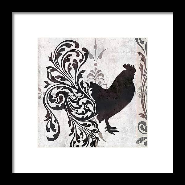 Rooster Framed Print featuring the painting Weathervane II by Mindy Sommers