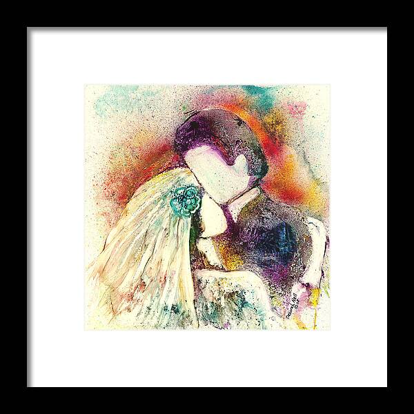 Wedding Framed Print featuring the painting Wedding Day by Deborah Nell