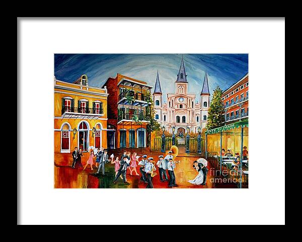 New Orleans Framed Print featuring the painting Wedding New Orleans' Style by Diane Millsap
