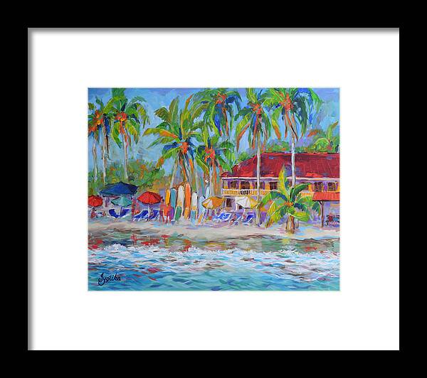 Tropical Framed Print featuring the painting Weekend Escape by Jyotika Shroff