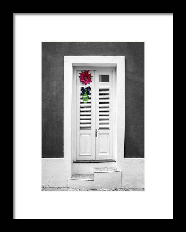 Door Framed Print featuring the photograph Welcome by Carter Jones