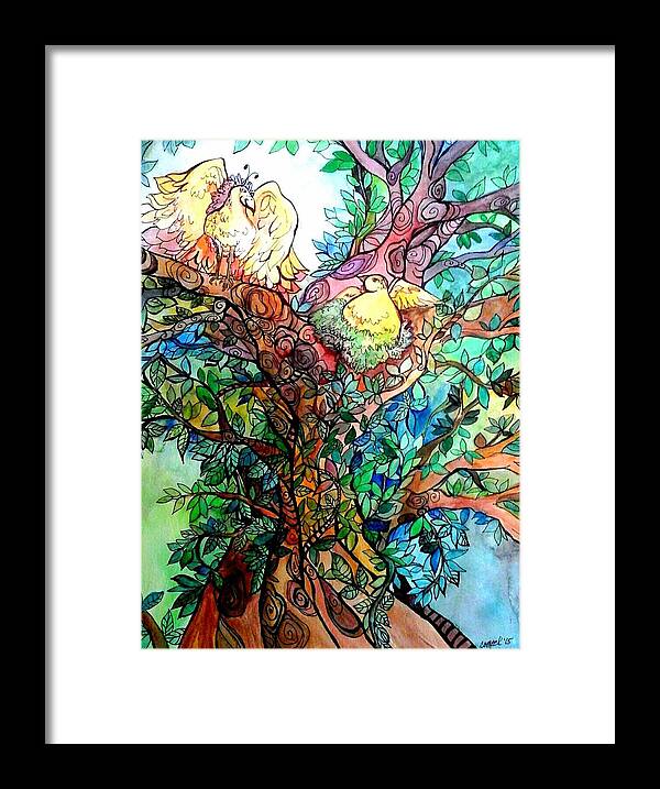 Birds Framed Print featuring the mixed media Welcome Home by Claudia Cole Meek