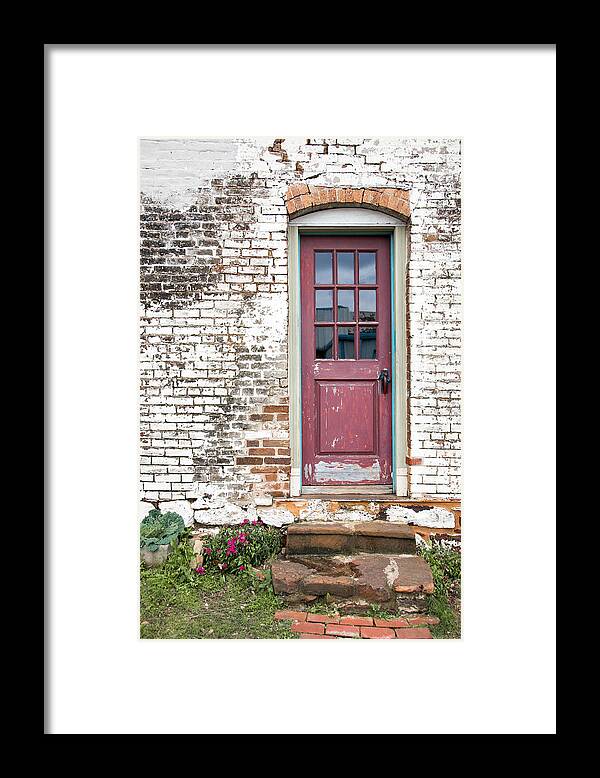 Door Framed Print featuring the photograph Welcome by Jeff Mize