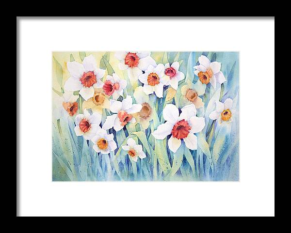 Giclee Framed Print featuring the painting Welcome Spring by Lisa Vincent