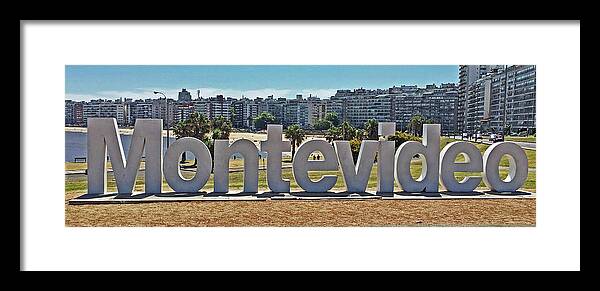 Welcome To Montevideo Framed Print featuring the photograph Welcome to Montevideo by Sandy Taylor