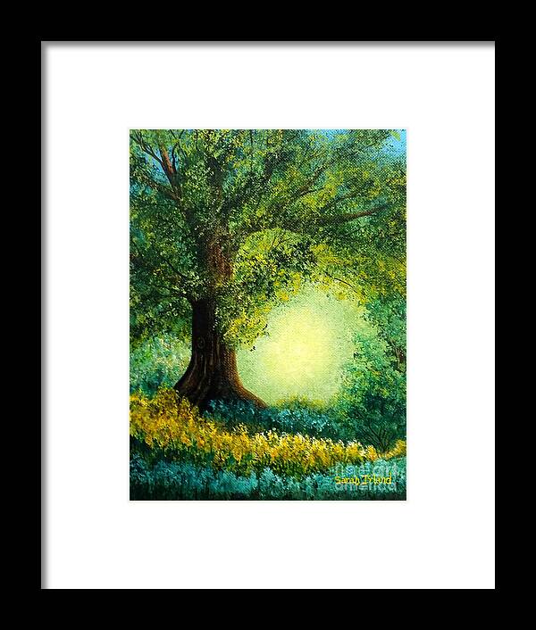 Welcoming Framed Print featuring the painting Welcoming the Light by Sarah Irland