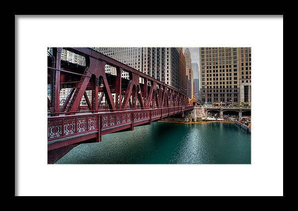 Chicago Framed Print featuring the photograph Well Street Bridge, Chicago by Nisah Cheatham