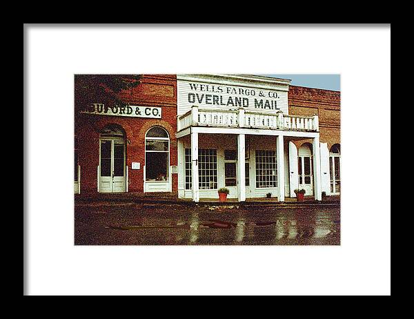 Ghost Town Framed Print featuring the digital art Wells Fargo Ghost Station by Gary Baird