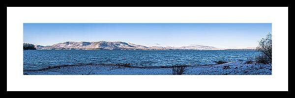 Lake Almanor Framed Print featuring the photograph West Almanor Blue by Jan Davies