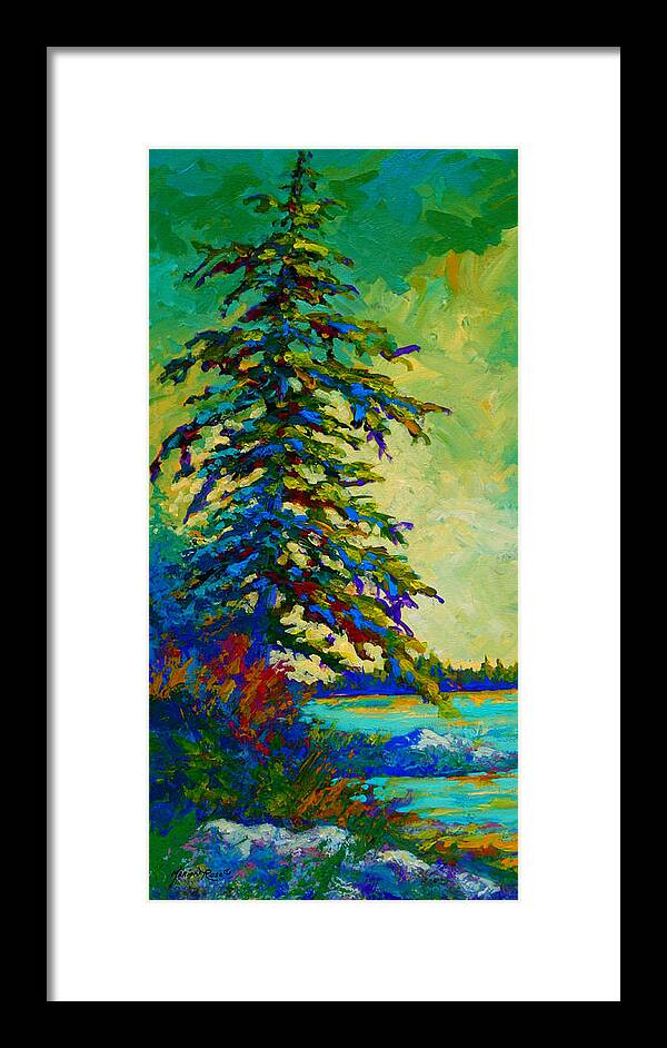 West Coastal Framed Print featuring the painting West Coast Sentinel by Marion Rose