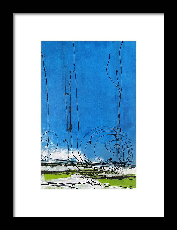 Abstract Framed Print featuring the painting West Coast Trail by Louise Adams