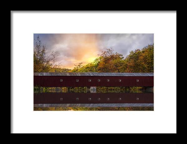 Cornwall Framed Print featuring the photograph West Cornwall Covered Bridge by Susan Candelario