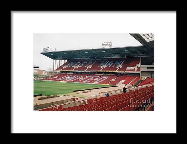 West Ham Framed Print featuring the photograph West Ham - Upton Park - South Stand 5 - March 2002 by Legendary Football Grounds