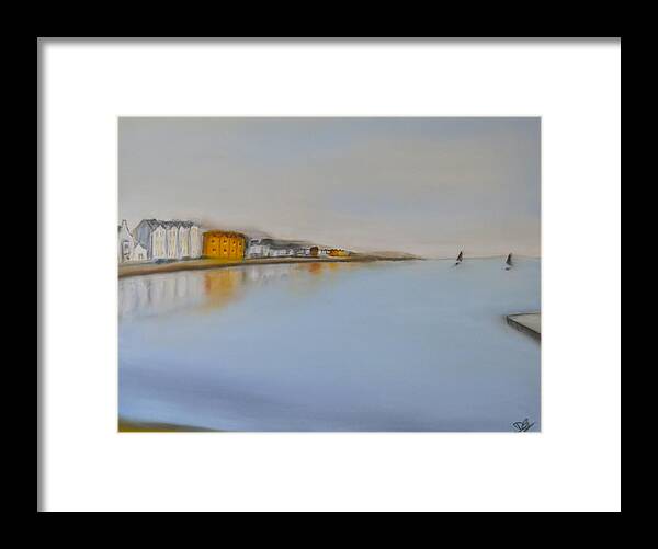 West Kirby Framed Print featuring the pastel West Kirby by Dave Griffiths