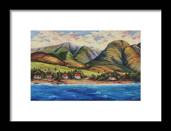 Darice Framed Print featuring the painting West Maui Living by Darice Machel McGuire