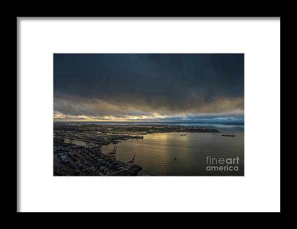 Seattle Framed Print featuring the photograph West Seattle Water Taxi Heading Out by Mike Reid