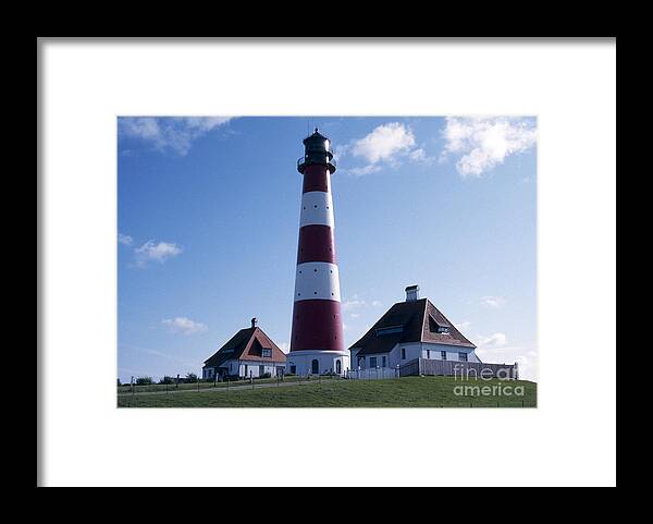 Europe Framed Print featuring the photograph Westerhever Beacon by Heiko Koehrer-Wagner