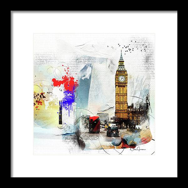 England Framed Print featuring the digital art Westminster by Nicky Jameson