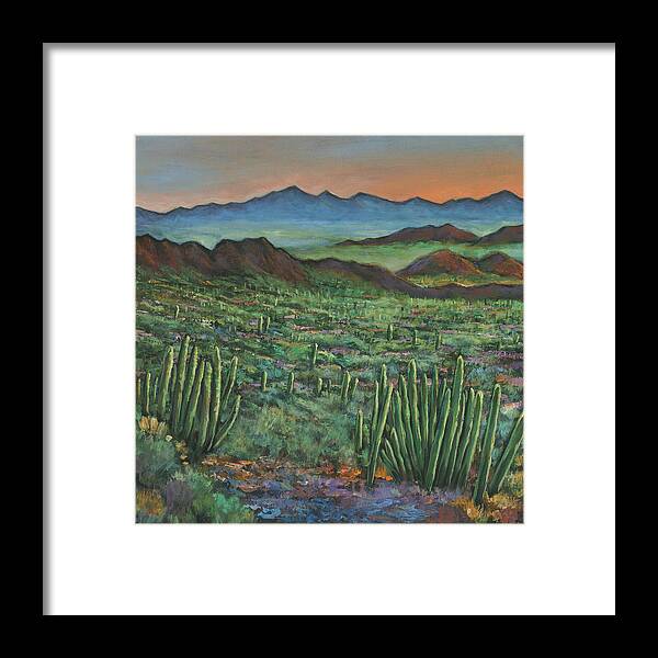 Arizona Framed Print featuring the painting Westward by Johnathan Harris