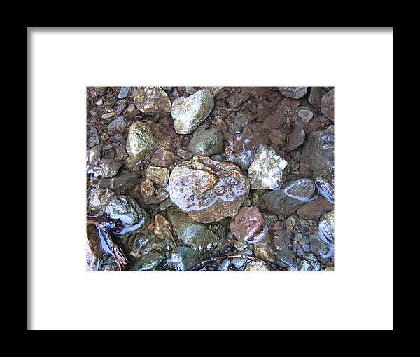 Rock Framed Print featuring the photograph Wet Rocks by Devorah Shoshanna