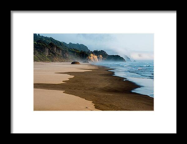 Arcadia Beach Framed Print featuring the photograph Wet Sand by Robert Potts