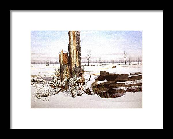 Snow Framed Print featuring the painting Wet Snow by Conrad Mieschke