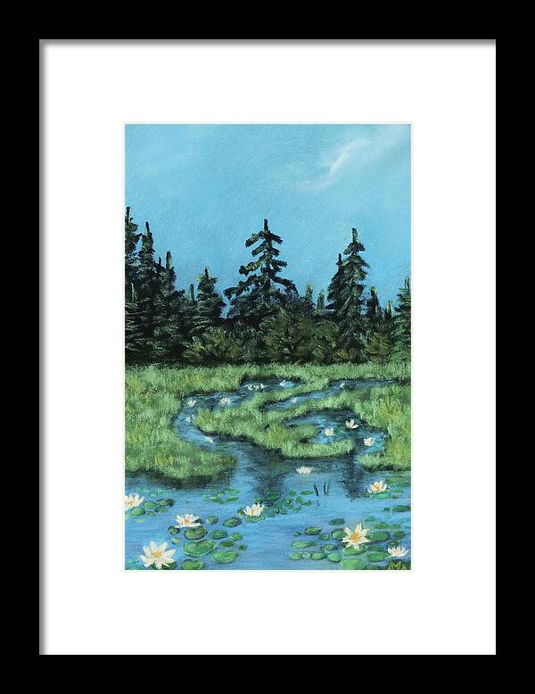 Wetland Framed Print featuring the painting Wetland - Algonquin Park by Anastasiya Malakhova