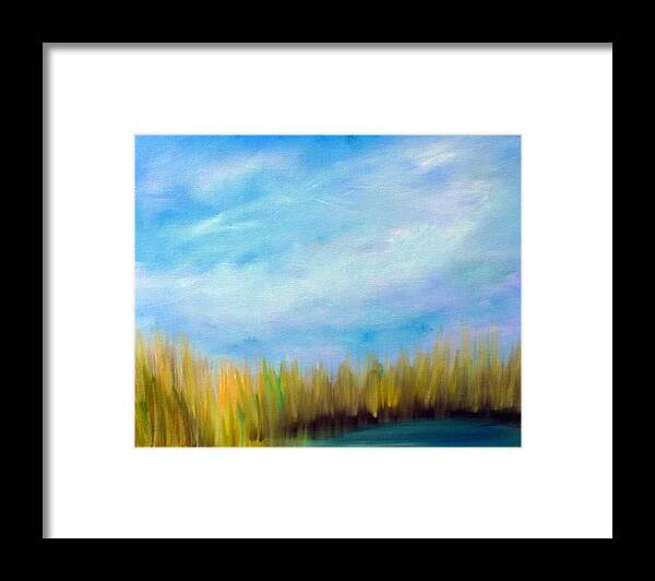 Wetlands Framed Print featuring the painting Wetlands Morning by Katy Hawk