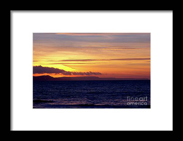 Sunrise Framed Print featuring the photograph Weymouth to Purbeck by Baggieoldboy