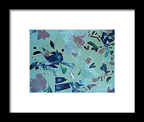 Abstract Acrylic And Gouache Painting Framed Print featuring the painting Whale Ride by Nancy Kane Chapman